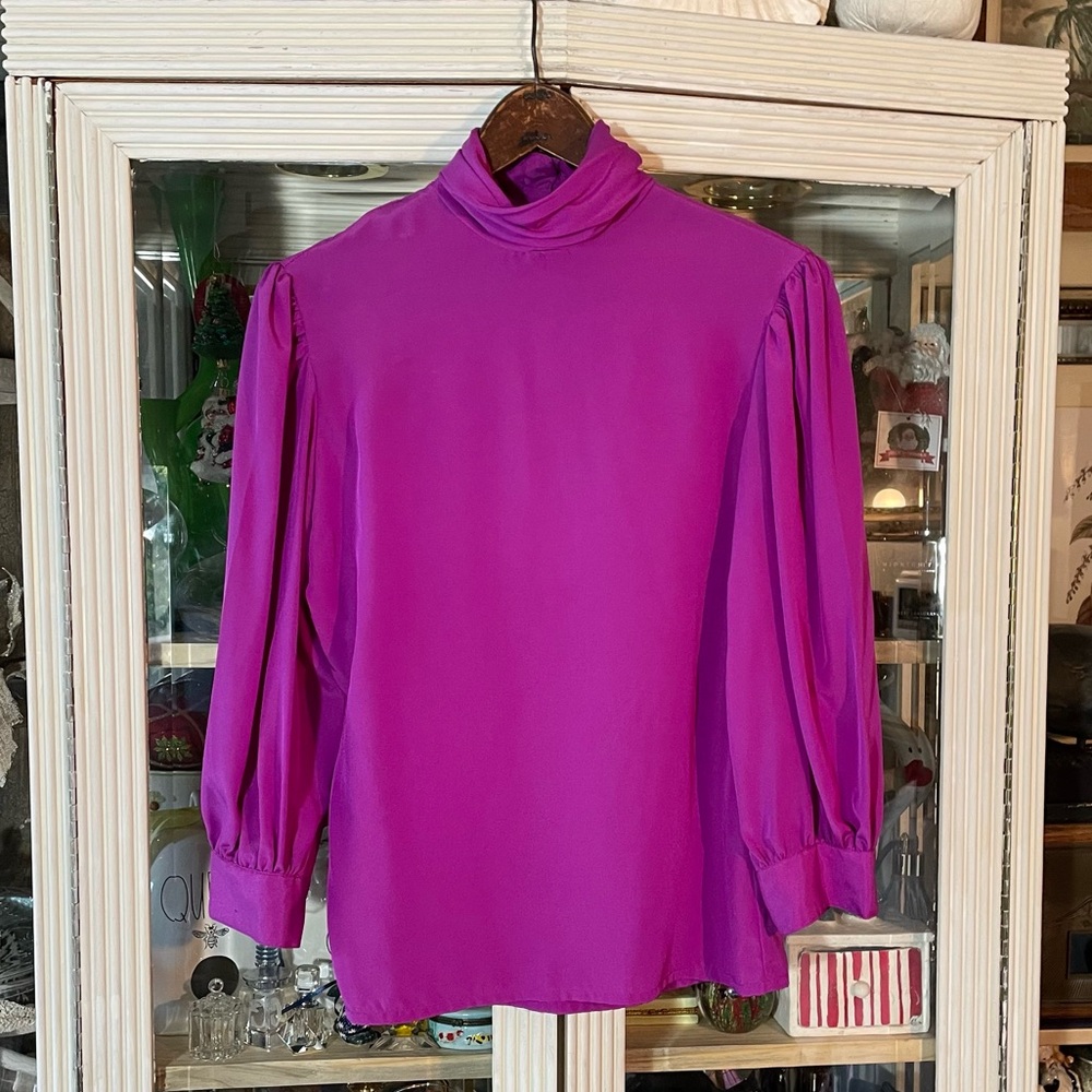 Upper Class vintage fuchsia purple blouse S